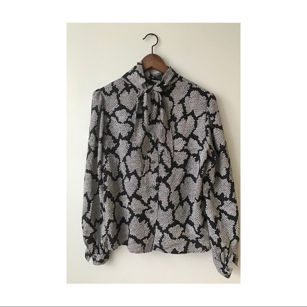 Vintage 80s Patterned Blouse